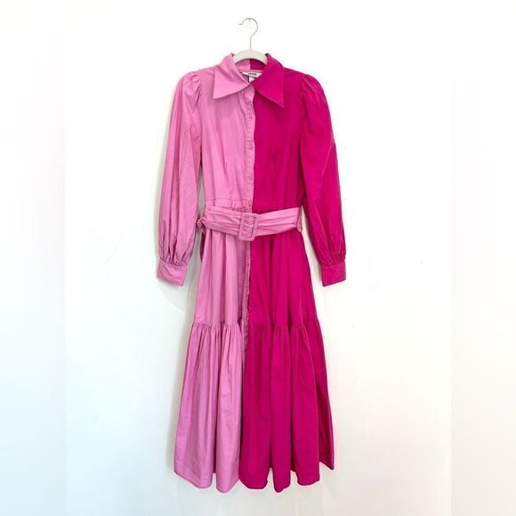 Christopher John Rogers x Target Two-Tone Pink Maxi Shirt Dress - Picture 7 of 12